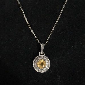 Yellow stone pendant